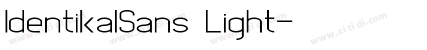 IdentikalSans Light字体转换
